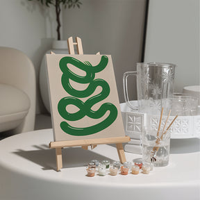 Måla efter siffror - 6 minimålningar | Set med abstrakta affirmationer