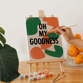 Måla efter siffror - 6 minimålningar | Set med abstrakta affirmationer