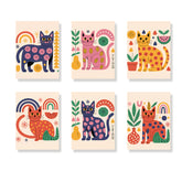 Måla efter siffror - 6 minimålningar | Abstrakta Miez-dragset