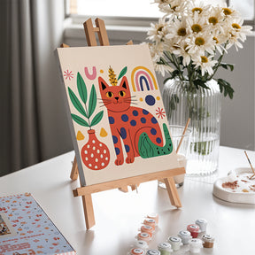 Måla efter siffror - 6 minimålningar | Abstrakta Miez-dragset