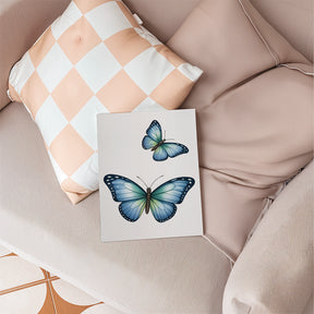 Måla efter siffror - 6 minimålningar | Set med azurfärgade accenter