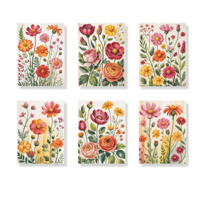 Måla efter siffror - 6 minimålningar | Botanisk harmoni-set