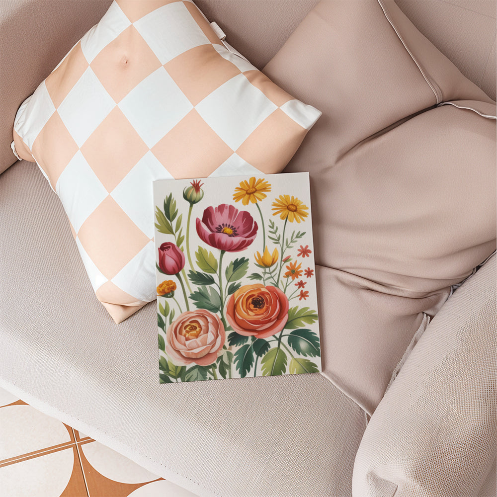 Måla efter siffror - 6 minimålningar | Botanisk harmoni-set