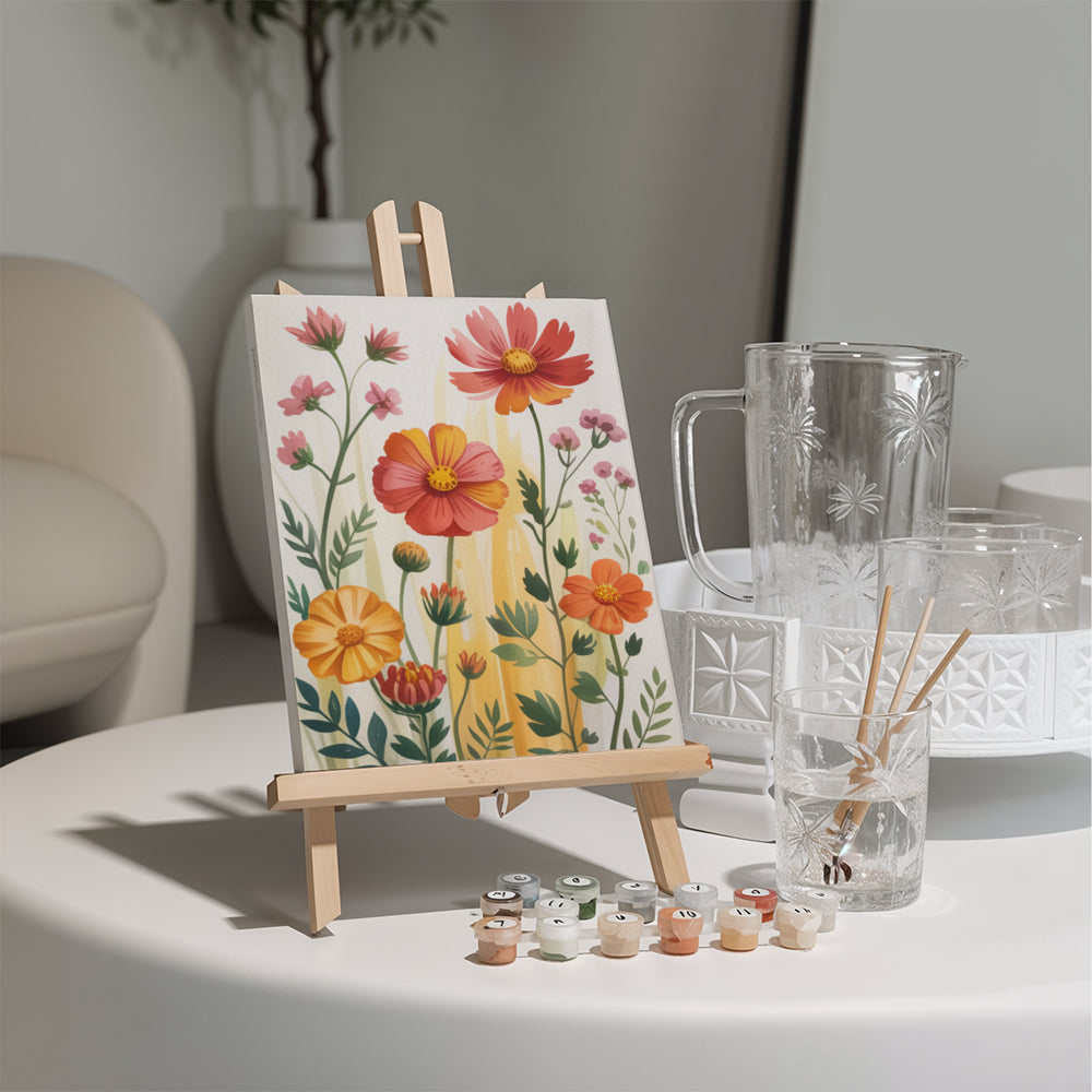 Måla efter siffror - 6 minimålningar | Botanisk harmoni-set