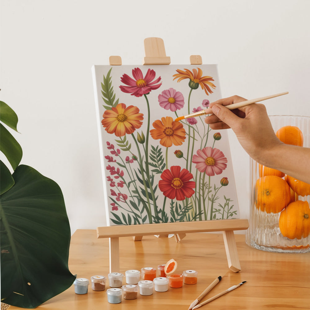 Måla efter siffror - 6 minimålningar | Botanisk harmoni-set
