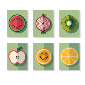 Måla efter siffror - 6 minimålningar | Klipp och stilisera set