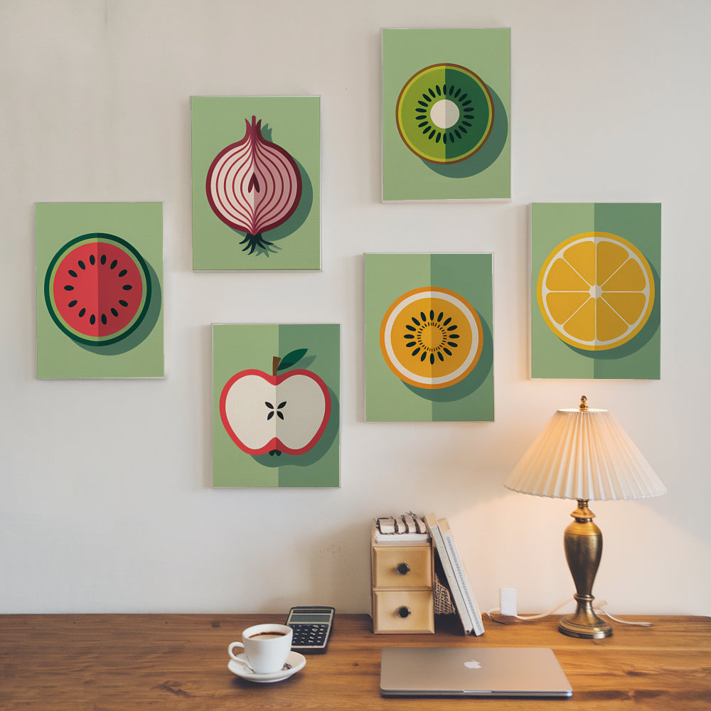 Måla efter siffror - 6 minimålningar | Klipp och stilisera set