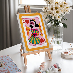 Måla efter siffror - 6 minimålningar | Pop Art aktivitetsboksset