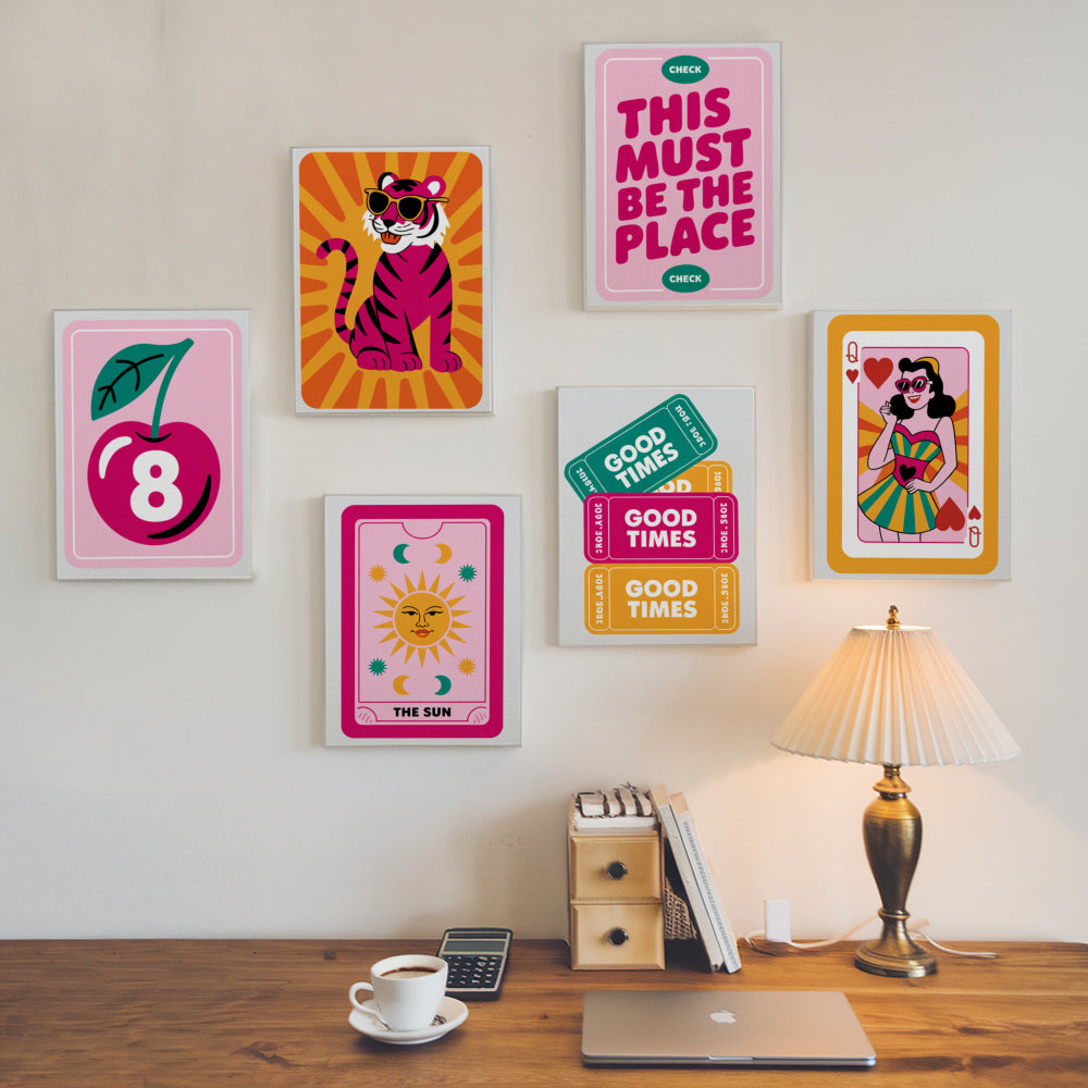 Måla efter siffror - 6 minimålningar | Pop Art aktivitetsboksset