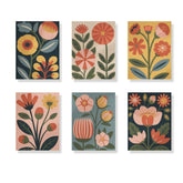 Måla efter siffror - 6 minimålningar | Retro trädgårdsset