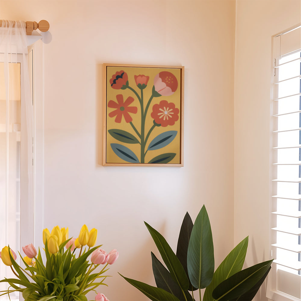 Måla efter siffror - 6 minimålningar | Retro trädgårdsset