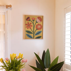 Måla efter siffror - 6 minimålningar | Retro trädgårdsset