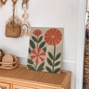 Måla efter siffror - 6 minimålningar | Retro trädgårdsset