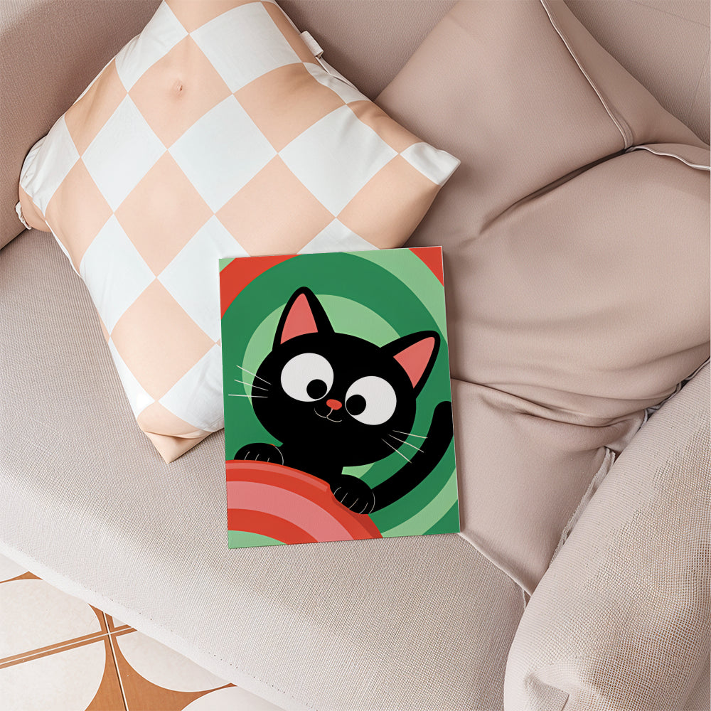 Måla efter siffror - 6 minimålningar | Svart katt-prisset