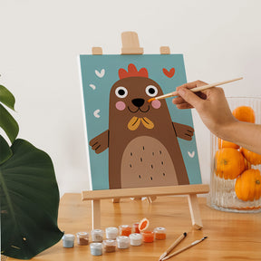 Måla efter siffror - 6 minimålningar | Set med lekfulla varelser