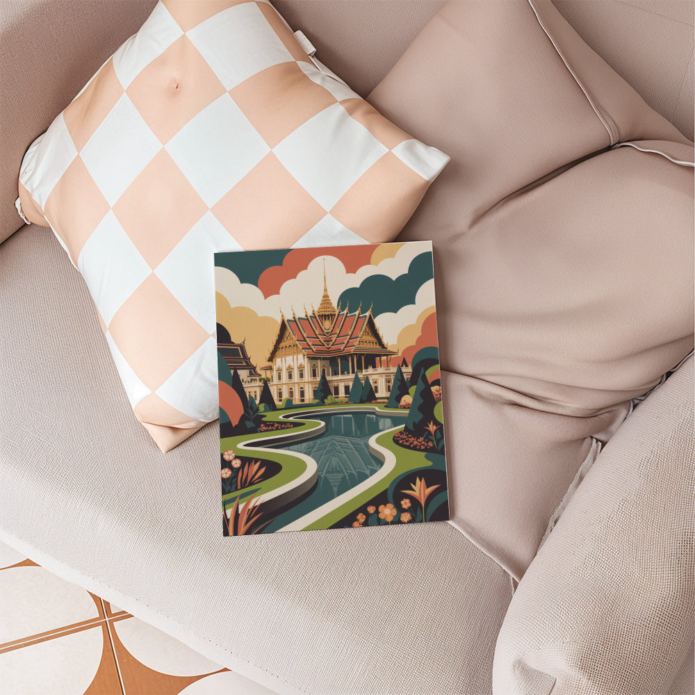 Måla efter siffror - 6 minimålningar | Världens underverk med stilset