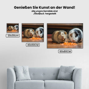 Meerschweinchen knabbern - Malen nach Zahlen