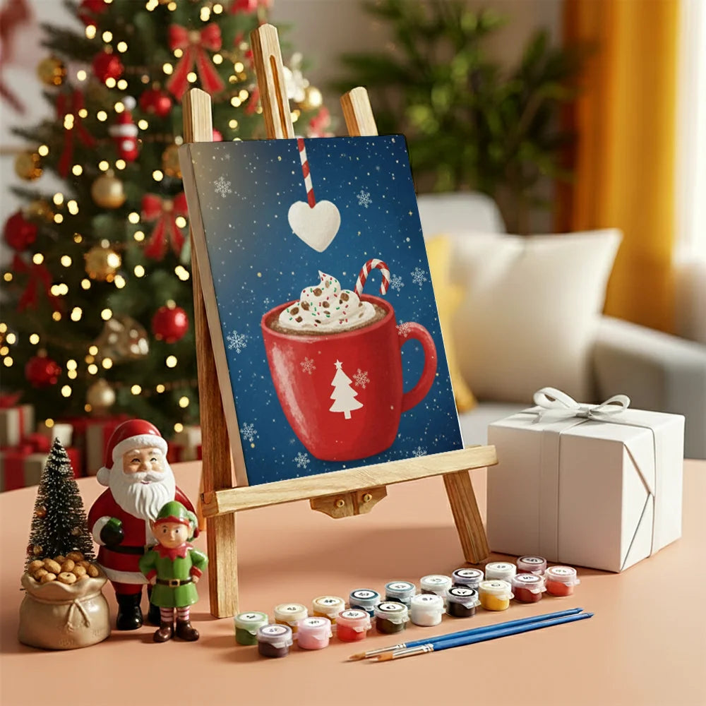 Måla efter siffror - 6 minimålningar | Set med abstrakta affirmationer