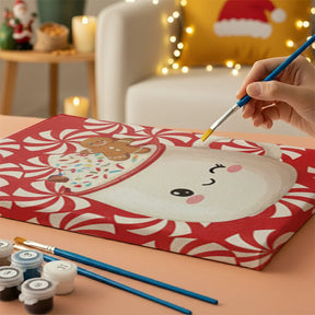 Måla efter siffror - 6 minimålningar | Set med abstrakta affirmationer