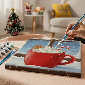 Måla efter siffror - 6 minimålningar | Set med abstrakta affirmationer