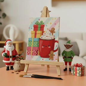 Måla efter siffror - 6 minimålningar | Set med abstrakta affirmationer