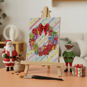 Måla efter siffror - 6 minimålningar | Set med abstrakta affirmationer