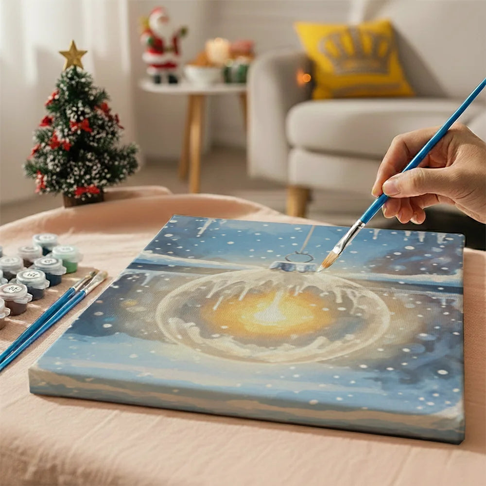 Måla efter siffror - 6 minimålningar | Set med abstrakta affirmationer