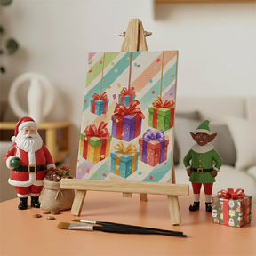 Måla efter siffror - 6 minimålningar | Set med abstrakta affirmationer