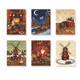 Måla efter siffror - 6 minimålningar | Set med abstrakta affirmationer