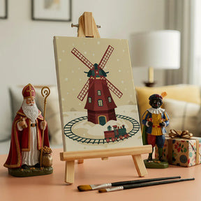 Måla efter siffror - 6 minimålningar | Set med abstrakta affirmationer