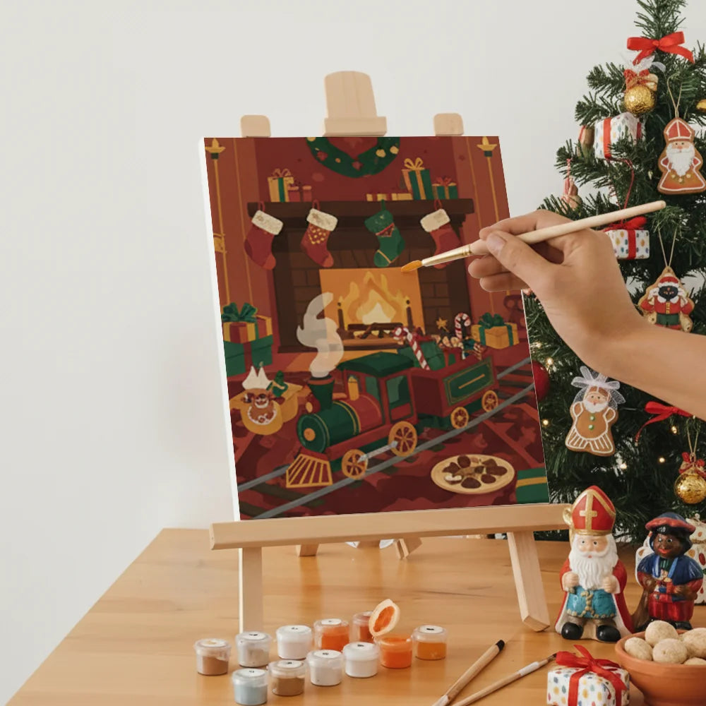 Måla efter siffror - 6 minimålningar | Set med abstrakta affirmationer