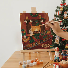 Måla efter siffror - 6 minimålningar | Set med abstrakta affirmationer