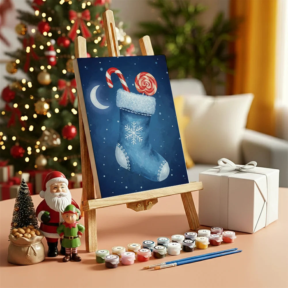 Måla efter siffror - 6 minimålningar | Set med abstrakta affirmationer