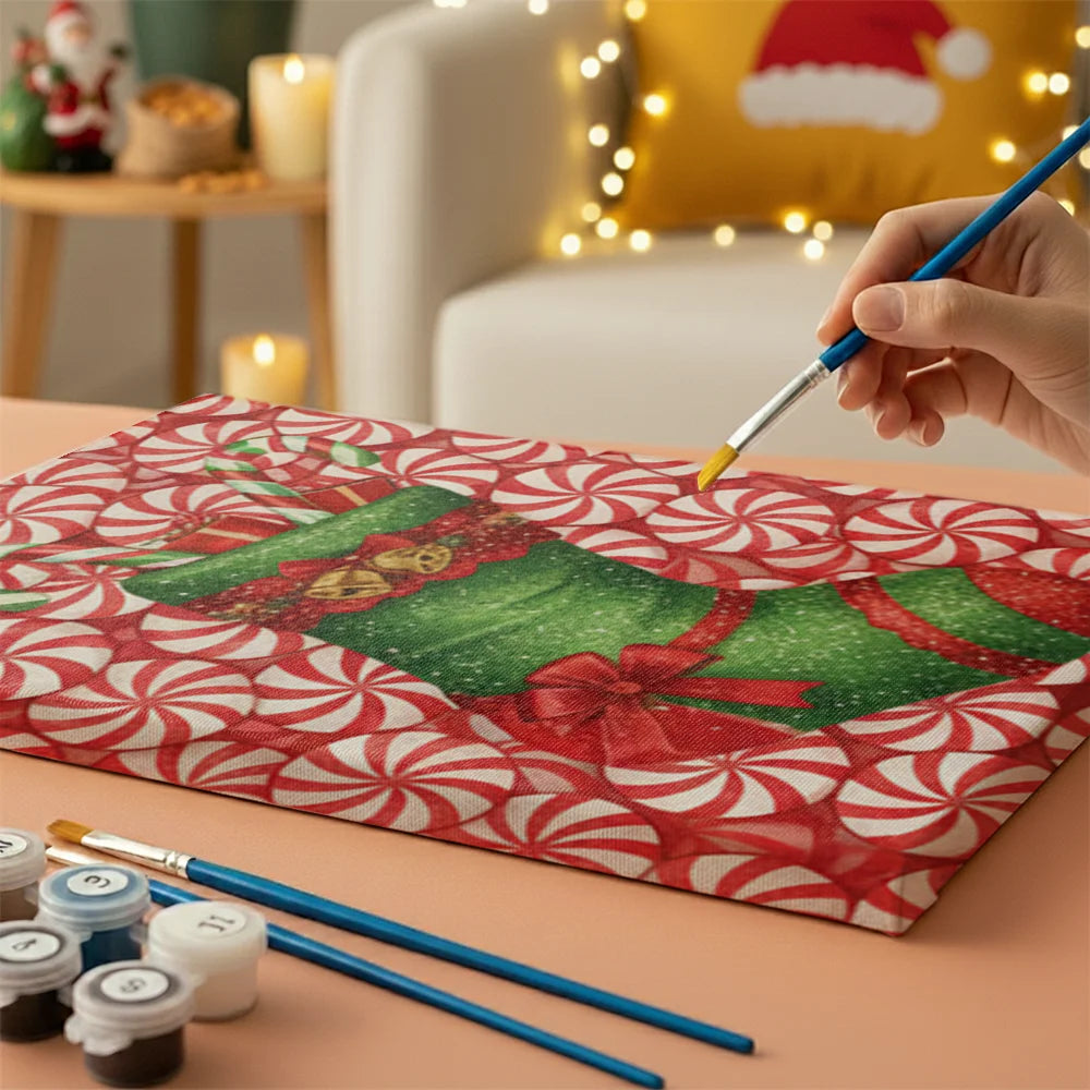 Måla efter siffror - 6 minimålningar | Set med abstrakta affirmationer