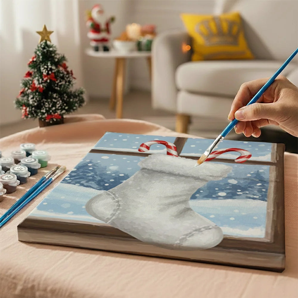 Måla efter siffror - 6 minimålningar | Set med abstrakta affirmationer