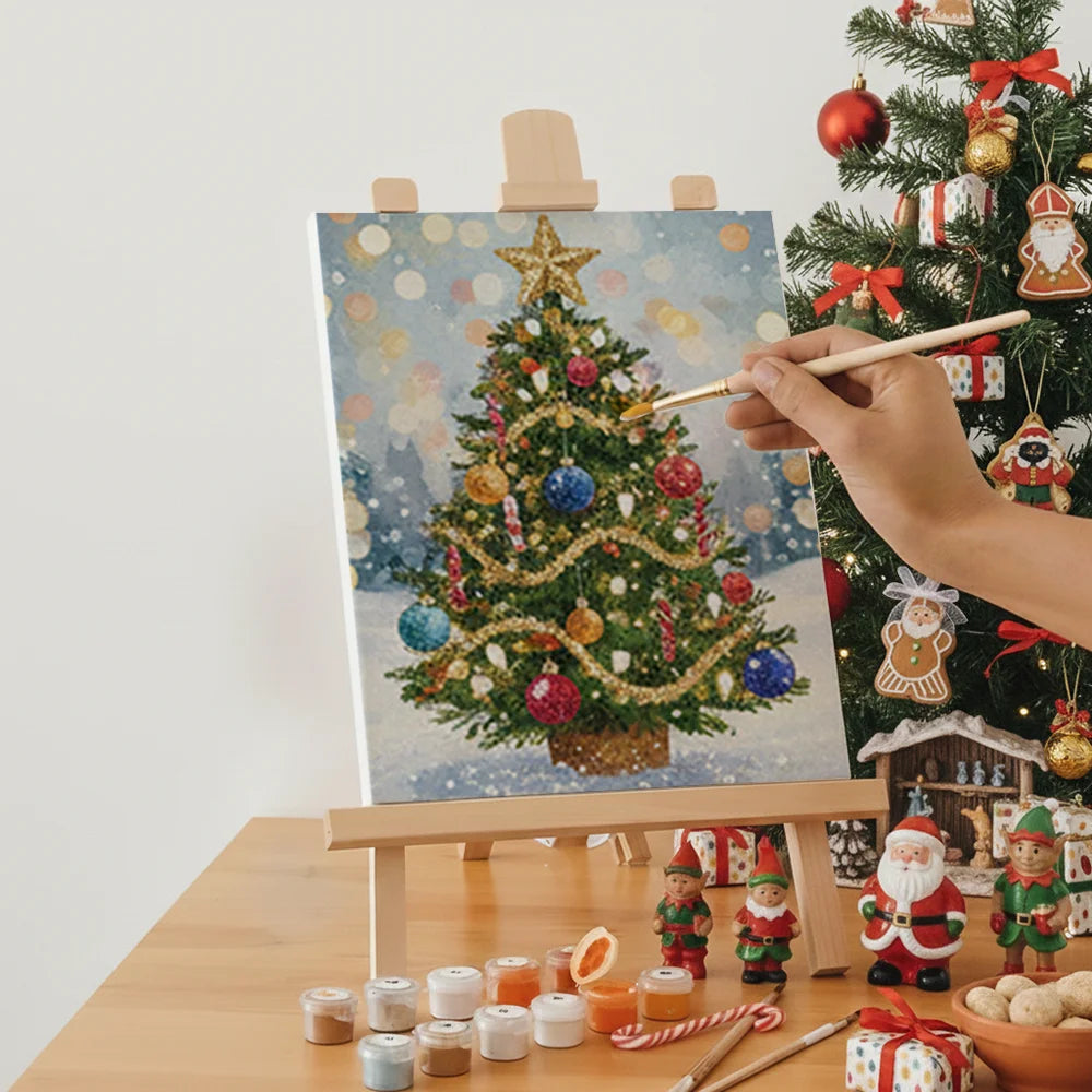 Måla efter siffror - 6 minimålningar | Set med abstrakta affirmationer