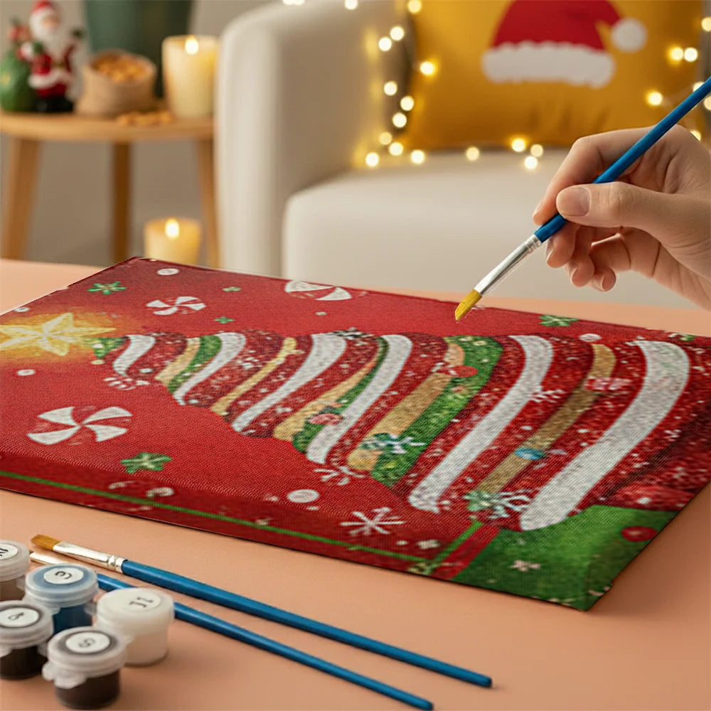 Måla efter siffror - 6 minimålningar | Set med abstrakta affirmationer