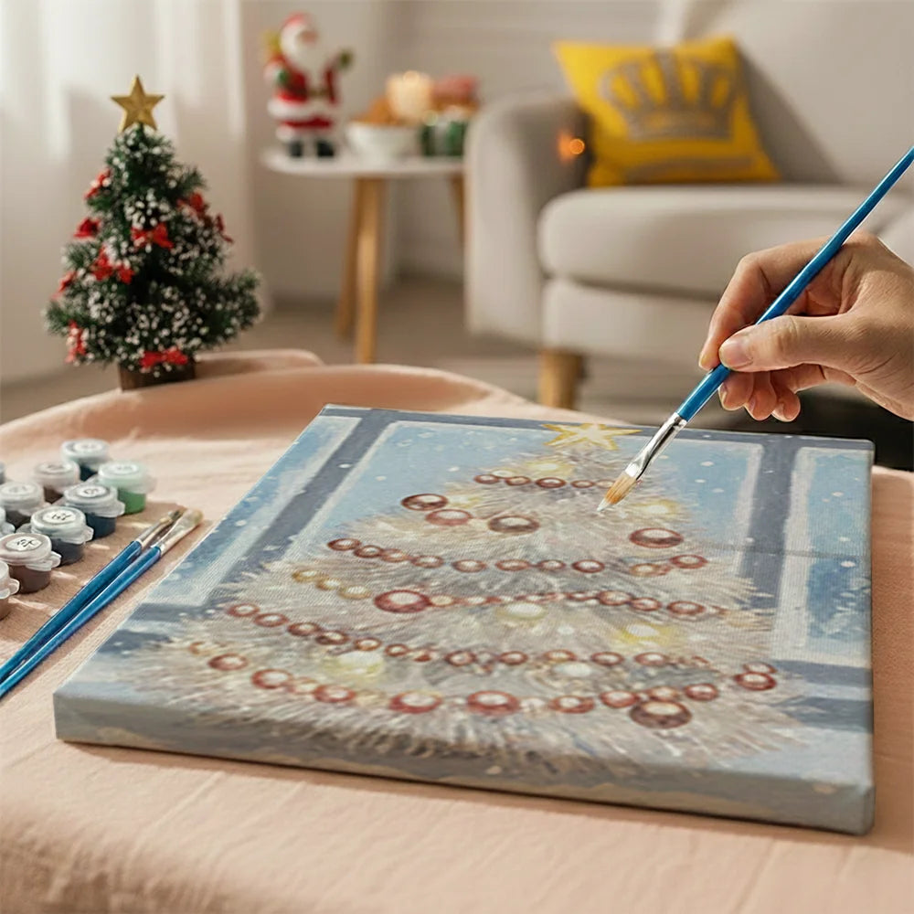 Måla efter siffror - 6 minimålningar | Set med abstrakta affirmationer