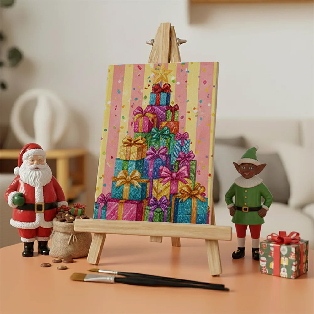 Måla efter siffror - 6 minimålningar | Set med abstrakta affirmationer