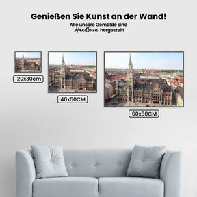 Münchner Marienplatz - Malen nach Zahlen
