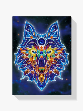 Mystischer Wolf | Glow in the Dark - Malen nach Zahlen