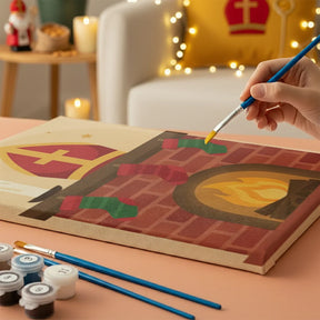 Måla efter siffror - 6 minimålningar | Set med abstrakta affirmationer