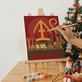 Måla efter siffror - 6 minimålningar | Set med abstrakta affirmationer