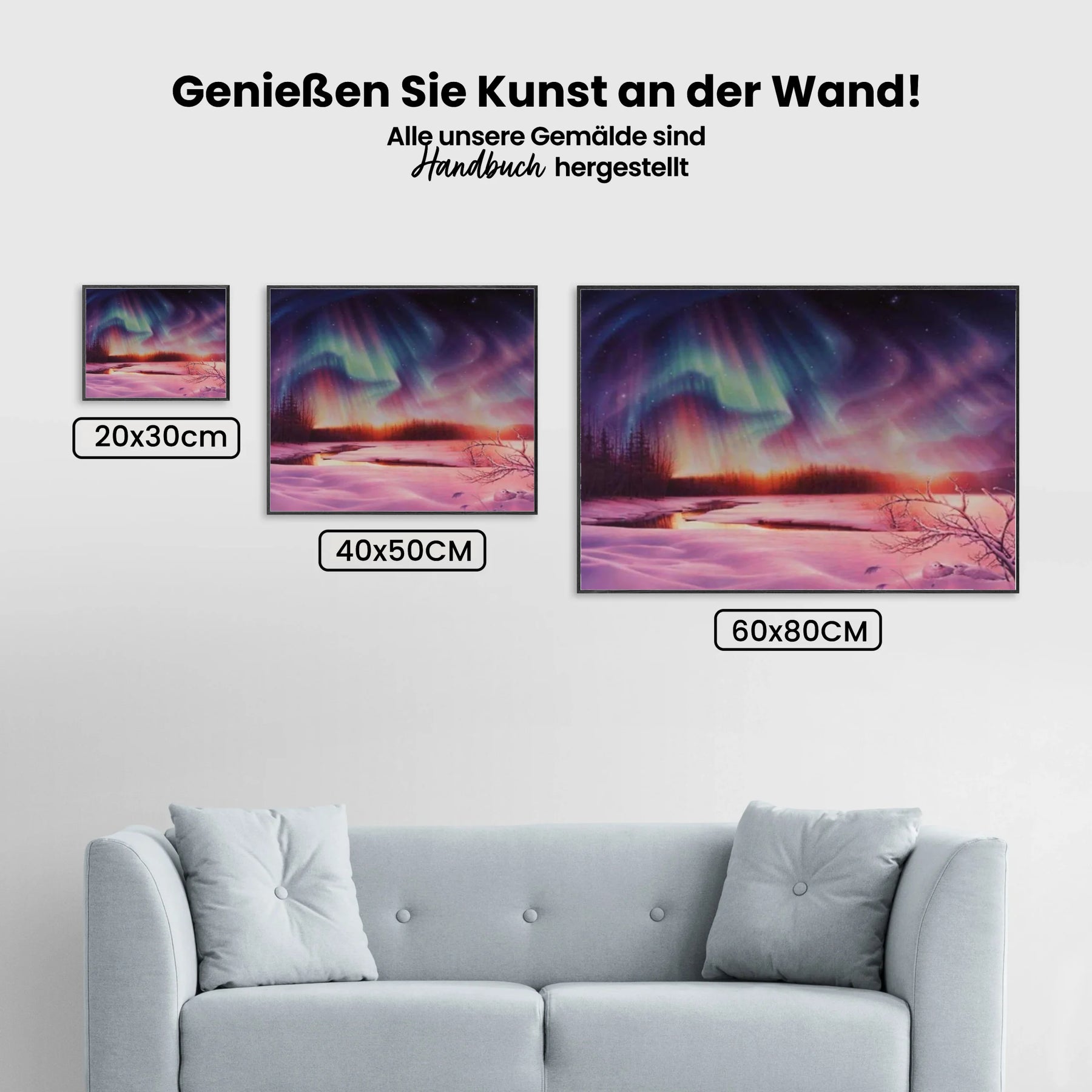 Nordlicht - Malen nach Zahlen