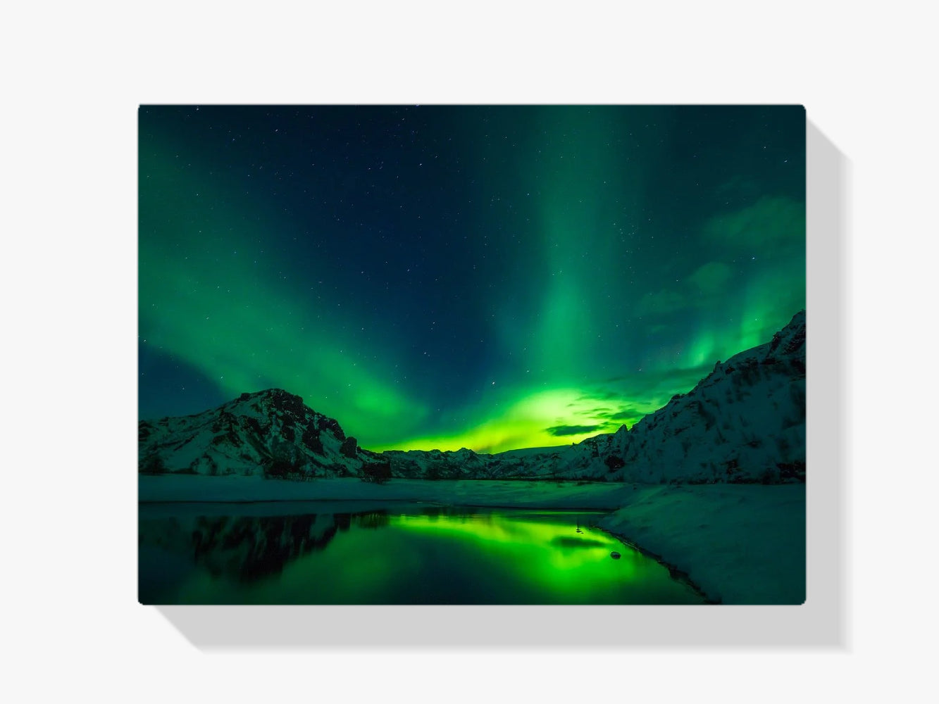 Nordlicht am See - Malen nach Zahlen