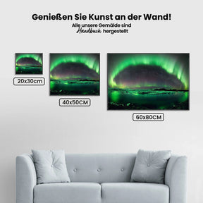 Nordlicht grün - Malen nach Zahlen