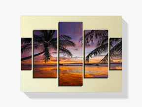 Palmen Sonnenuntergang - Malen nach Zahlen