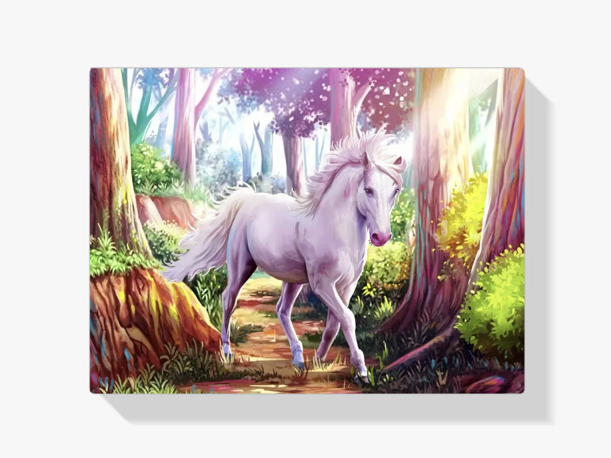 Pferd im Wald | Exklusives Design - Malen nach Zahlen