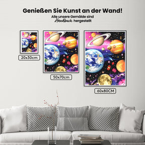 Planetensystem - Malen nach Zahlen