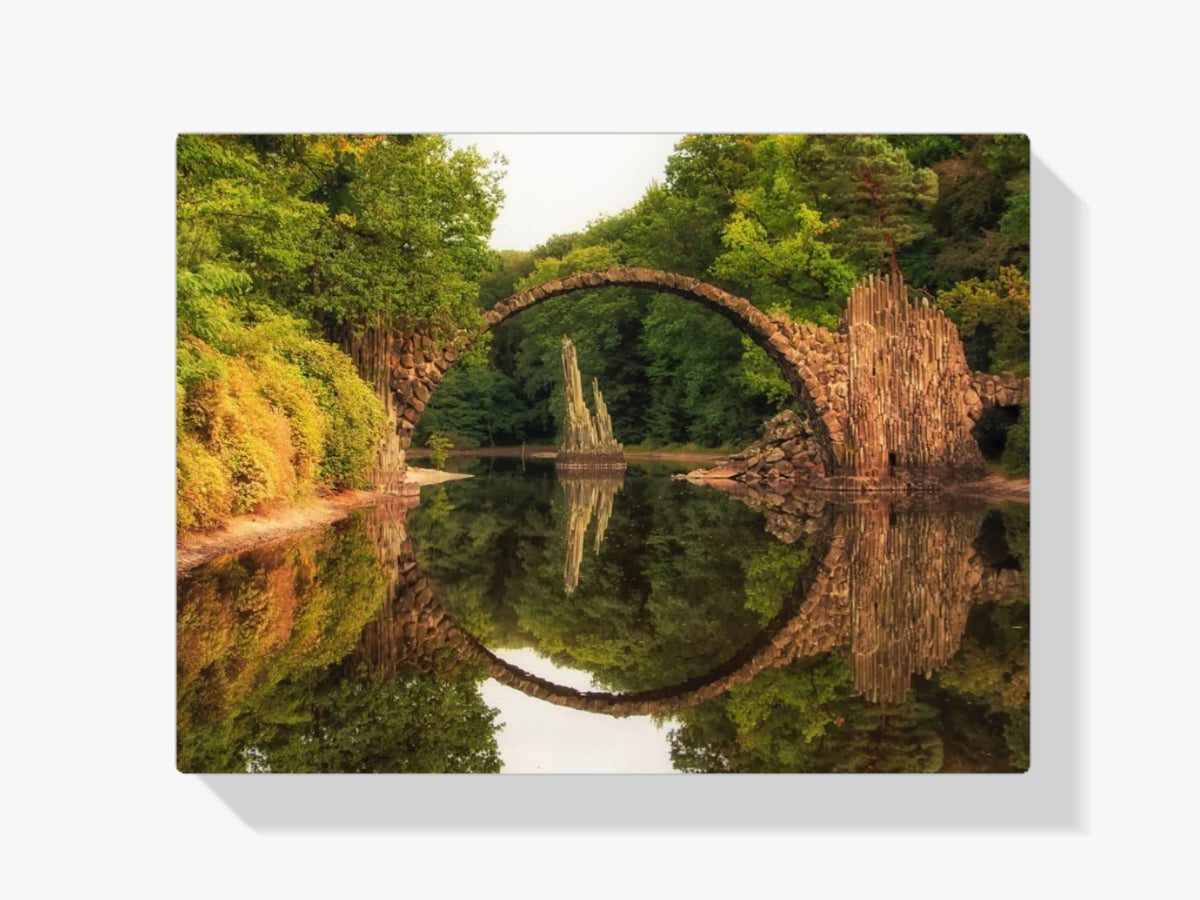 Rakotzbrücke in Sachsen - Malen nach Zahlen